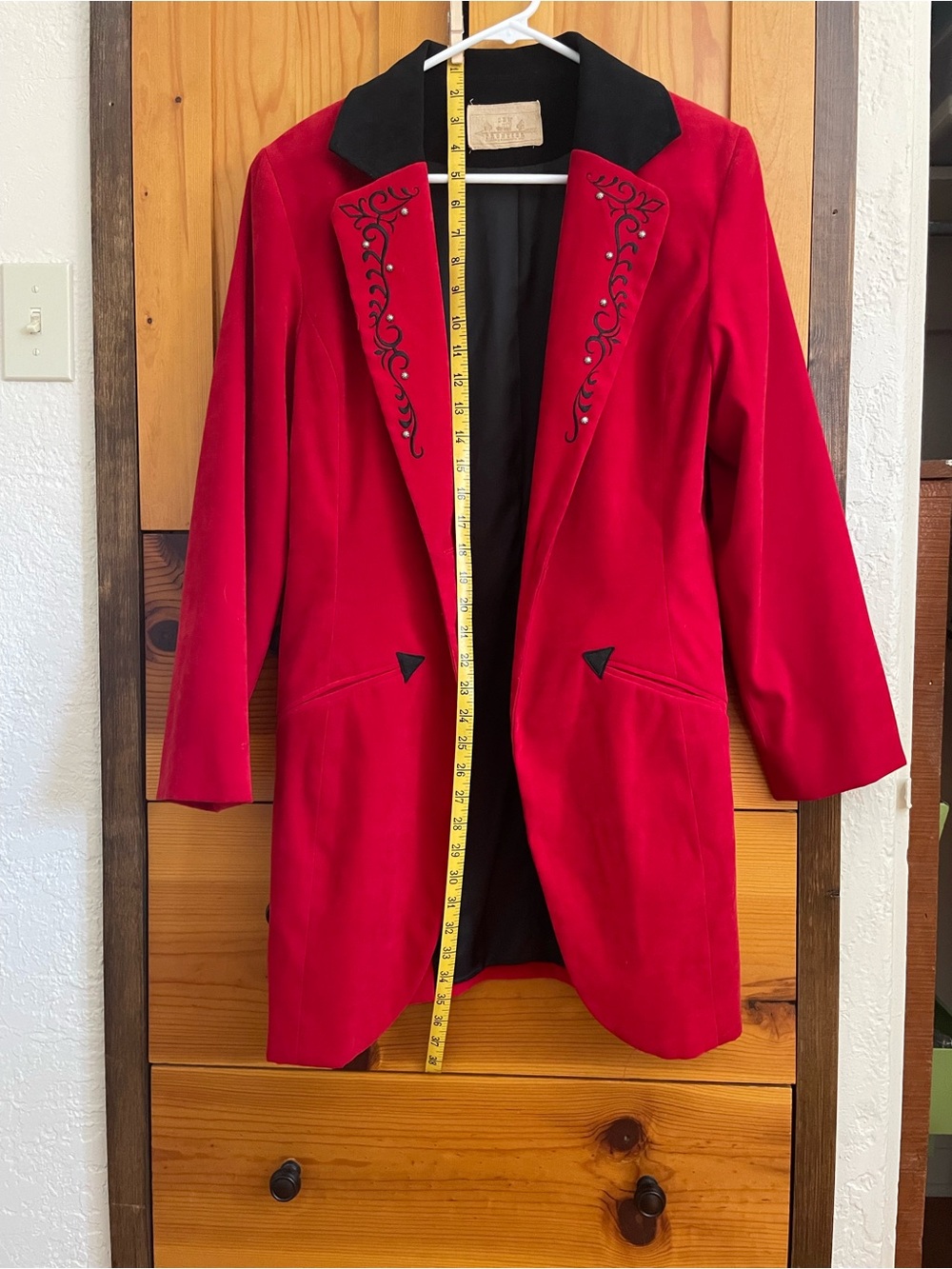 Vintage New Frontier velour western embroidered coat size M/L